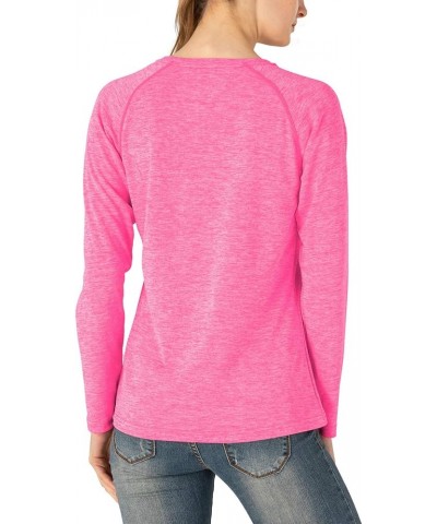 Women's UPF 50+ Sun Protection Long Sleeve Shirts SPF Lightweight Hiking Running Fishing Outdoor Tops 11-rose $12.31 Activewear