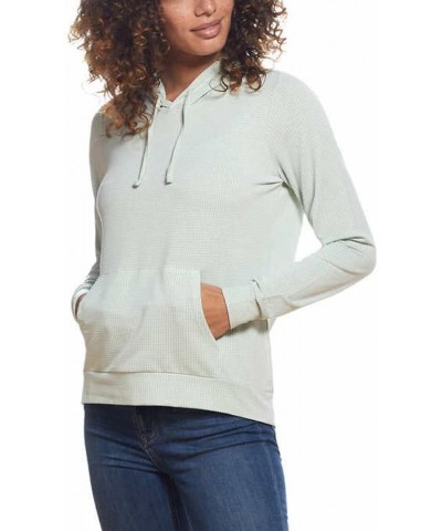 Women's Gingham Hoodie Long Sleeve Shirt Surf Spray $8.77 Hoodies & Sweatshirts