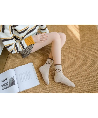 Cute Smile Face Socks,5 Pairs Funny Socks Fashion Cartoon Socks, Socks Funny Low Cut Socks For Women, Lady, Girls Color12 $10...