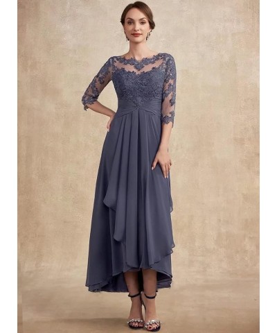 Women Long Floral Lace Chiffon Mother of Bride Dresses A-line Pleated Formal Party Evening Gown Lilac $28.52 Dresses