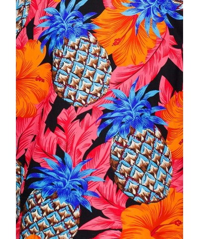 Hawaiian Sarong Pareo Beach Wrap for Women Funky Casual Bikini Cover Up Pineapple Hibiscus Print Cover-up Pineapple Hibiscus ...