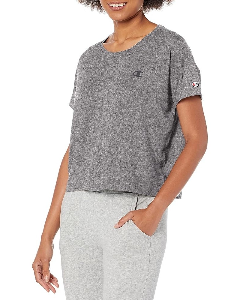 T-Shirt, Soft Touch, Moisture Wicking, Anti Odor, Lightweight Tee for Women Ebony Heather C Logo $14.43 Activewear