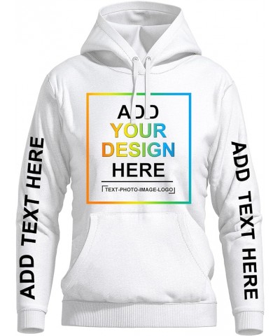 Custom Hoodies Design Your Own Personalized Photo Text Hoodie Custom Sweatshirt 2 Sides Print Cotton White $11.65 Hoodies & S...