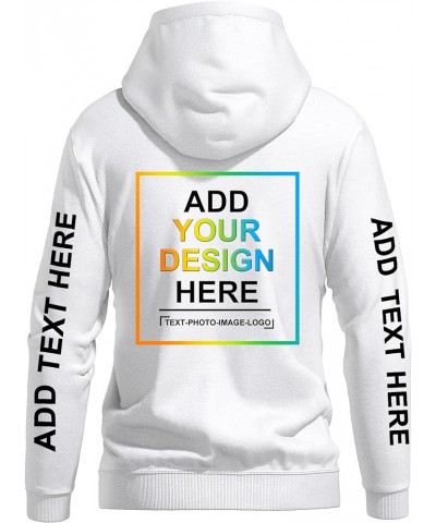 Custom Hoodies Design Your Own Personalized Photo Text Hoodie Custom Sweatshirt 2 Sides Print Cotton White $11.65 Hoodies & S...