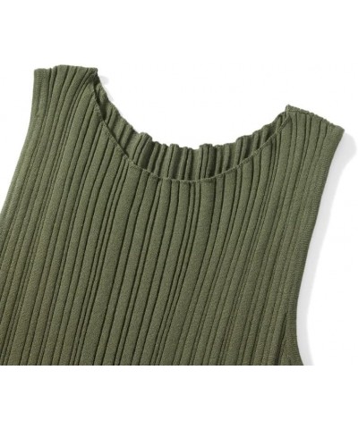 Women Casual Knit Maxi Dress Long Sleeve Sexy V Neck Ribbed Backless Bodycon Midi Long Dress 04-ribbed Green $14.07 Dresses