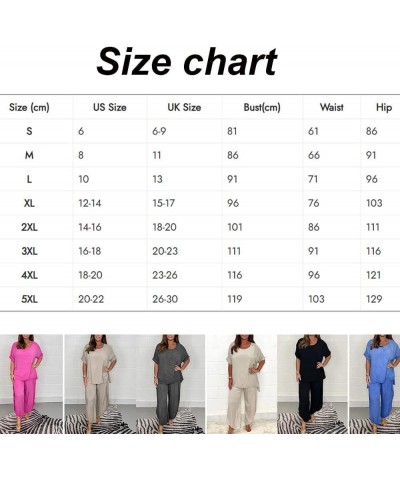 2023 New Sleeve Trouser Set for Women, 2-Piece Sleeved Trouser Suit, Loose Fit Short Sleeve Top Style Fashion Set Rose Red 5X...