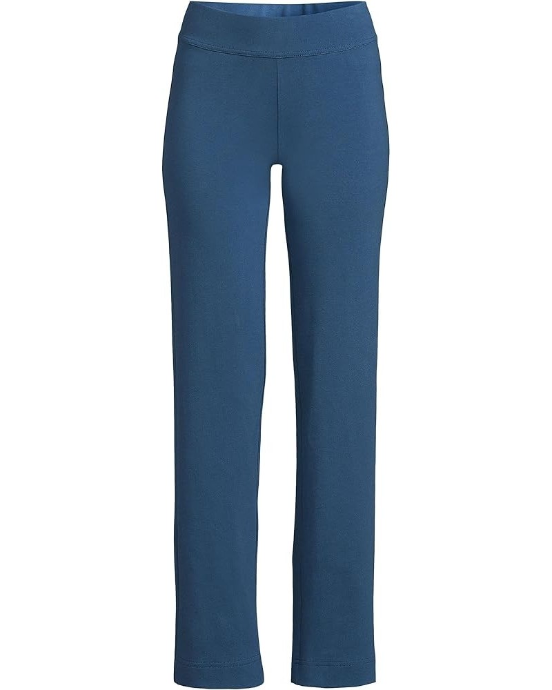 Women's Starfish Mid Rise Straight Leg Pants Evening Blue $25.83 Pants