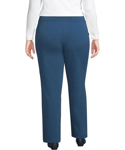 Women's Starfish Mid Rise Straight Leg Pants Evening Blue $25.83 Pants