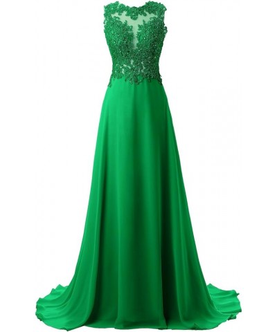 Lace Appliqued Prom Dresses 2020 Long Evening Gowns for Women Formal Green $102.96 Dresses