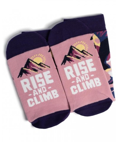 Funny Socks for Outdoor Activities Lovers and More - Novelty Gifts for Men, Women, and Teens Rise and Climb (Purple) $9.69 Ac...