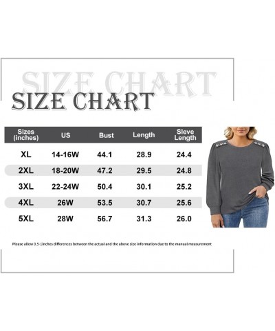 Plus Size Long Sleeve Tunic Tops for Women Henley V Neck T-Shirt V Neck Casual Blouses Fall Winter Halloween Christmas Brown ...