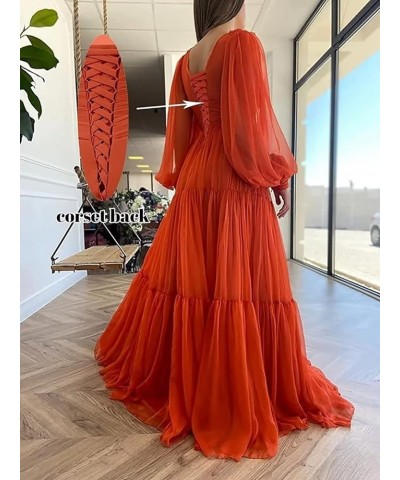 Long Puffy Sleeve Prom Dress V Neck Empire Waist Ball Gown Tulle Formal Evening Gowns for Women Formal Silver $36.00 Dresses