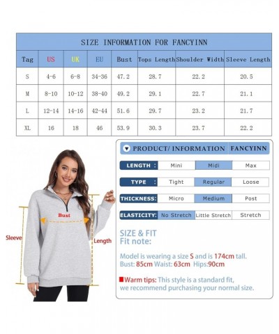 Womens Half Zip Pullover Sweatshirts Lapel Long Sleeve Drop Shoulder Hoodie Loose Quarter Zip Teen Girls Sports Tops A-grey $...