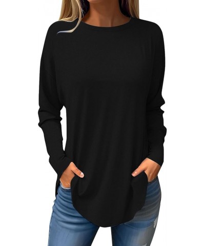 Blouses for Women Casual Fall Velvet Long Sleeve Long Sleeve T Shirt Tee Shirts for Women Fall Casual 4-black $13.54 Blouses