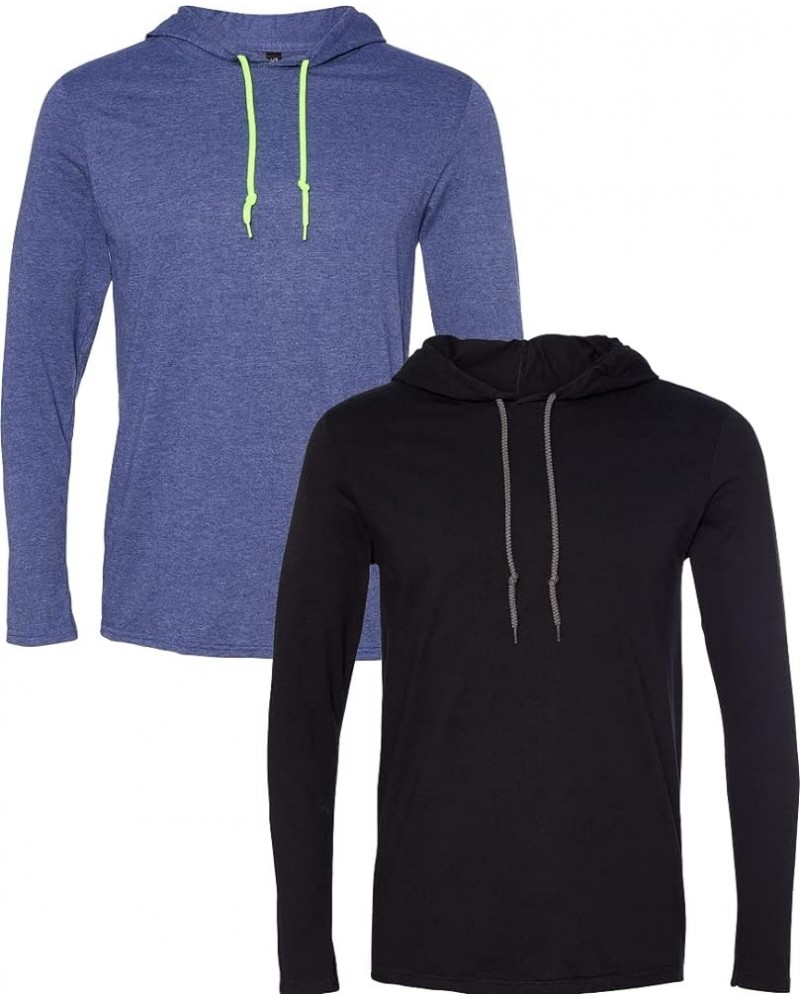 Men's Modern/Fitted Heather Blue - Black $10.11 Hoodies & Sweatshirts