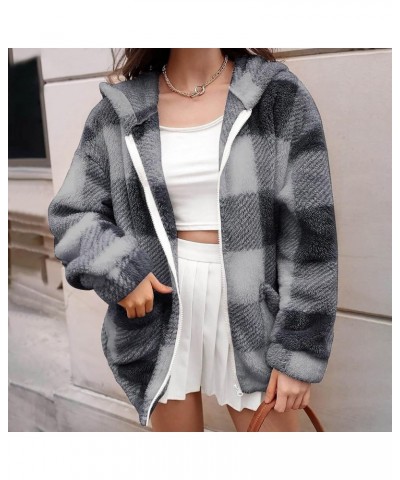 Cardigans for Women Fall Winter Trendy Plaid Printed Long Sleeve Open Front Casual Lightweight Loose Coat Jacket Gifts A01_da...