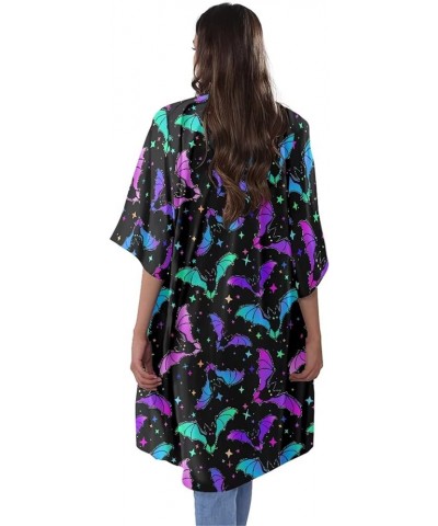 Women Swimwear Cover Up Kimono Beach Cover up Swimsuit Kimono S-4XL Halloween Bat $12.40 Swimsuits