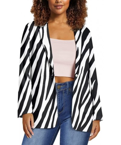 Casual Blazers for Women Lightweight Jackets Suit Long Sleeve with Side Pockets Size XXS-XXXL for Sports Work Zebra Print $22...