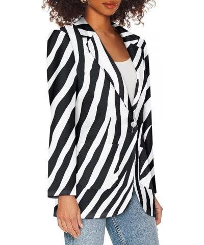 Casual Blazers for Women Lightweight Jackets Suit Long Sleeve with Side Pockets Size XXS-XXXL for Sports Work Zebra Print $22...