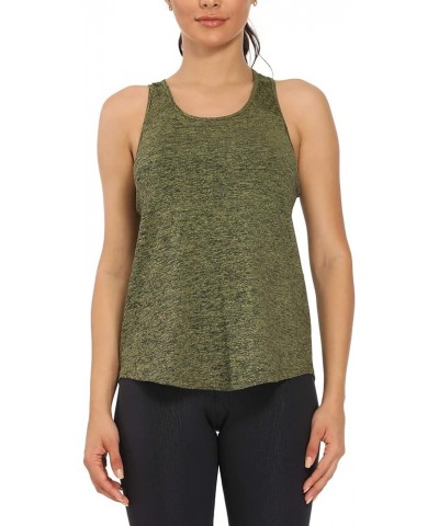 Workout Tank Tops for Women Gym Exercise Athletic Yoga Tops Racerback Sports Shirts Army Green $11.19 Activewear