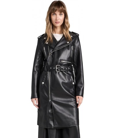 Women's The Long Chopper Jacket Black $80.85 Coats