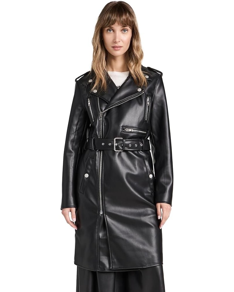 Women's The Long Chopper Jacket Black $80.85 Coats