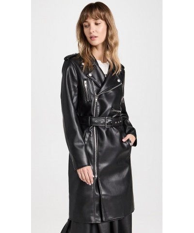 Women's The Long Chopper Jacket Black $80.85 Coats