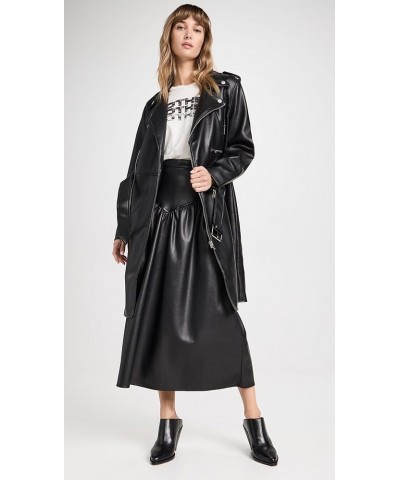 Women's The Long Chopper Jacket Black $80.85 Coats