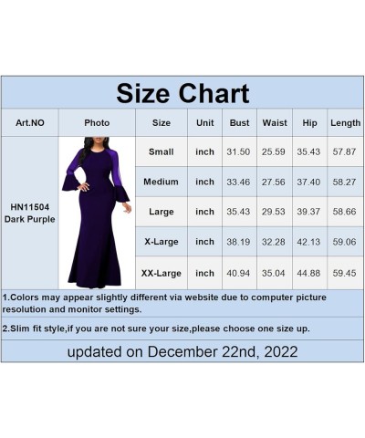 Colorful Maxi Dresses for Women Sexy Long Sleeve Deep V Neck Bodycon Floor Length Dress 11504dark Purple $13.24 Dresses