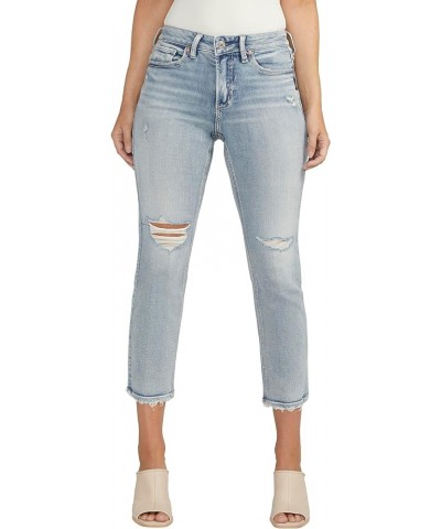 Women's Suki Mid Rise Curvy Fit Straight Crop Jeans Med Wash Cvs266 $25.63 Jeans