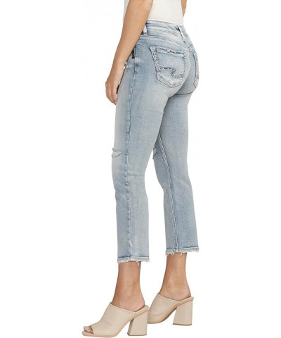 Women's Suki Mid Rise Curvy Fit Straight Crop Jeans Med Wash Cvs266 $25.63 Jeans