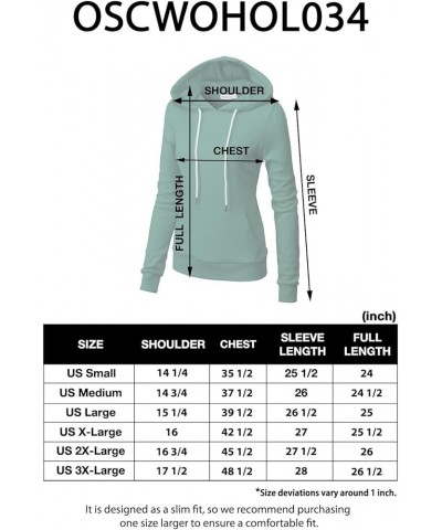 Women's Slim Fit Pullover Hoodie Lightweight Long Sleeve Kangaroo Pocket Basic Casual wear Oscwohol034-sage $18.43 Hoodies & ...