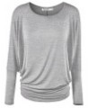 Women' s Flowy and Comfort Draped Long Sleeve Batwing Dolman top S-3XL Plus Size Wt826_heather_grey $11.14 T-Shirts