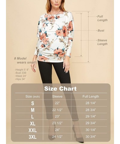 Women' s Flowy and Comfort Draped Long Sleeve Batwing Dolman top S-3XL Plus Size Wt826_heather_grey $11.14 T-Shirts