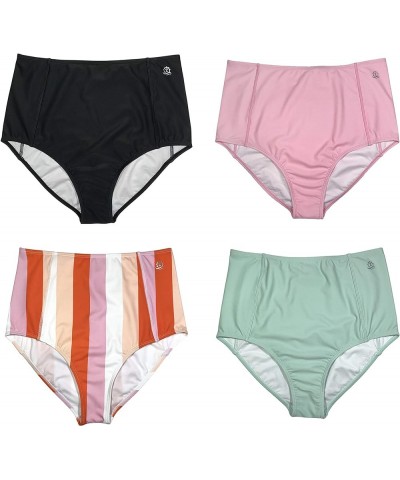 Women's High Waisted Swim Bottoms with UPF 50+ Sun Protection Green $23.19 Swimsuits