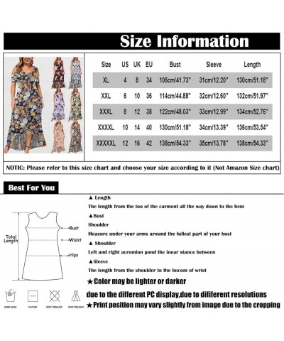 Plus Size Dresses for Curvy Women,2024 Spring Summer Trendy Boho Maxi Dress,Elegant Flowy Prom Wedding Guest Cocktail Dresses...