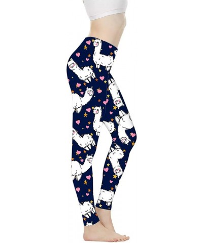 Christmas Leggings for Women High Waisted Yoga Leggings Plus Size Llama $14.24 Leggings