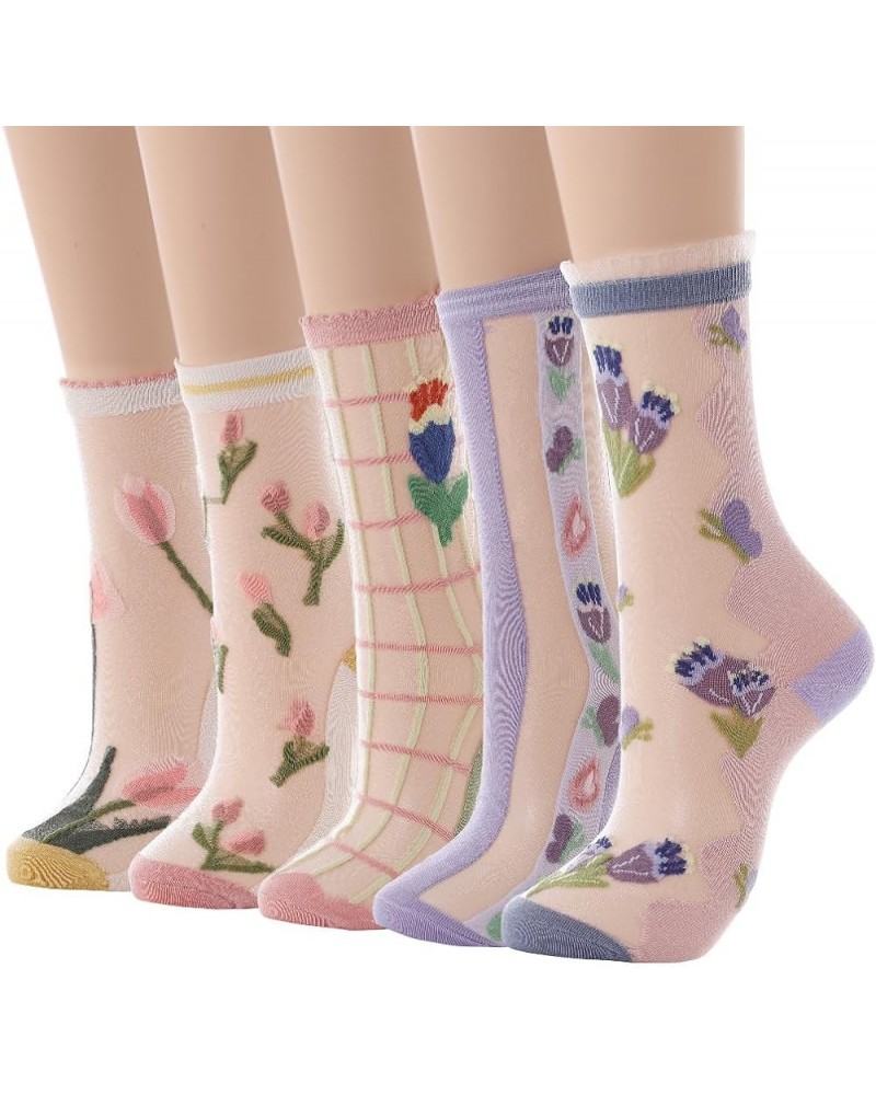 Women Sheer Sock Elastic See Through Socks Style10 $10.44 Socks