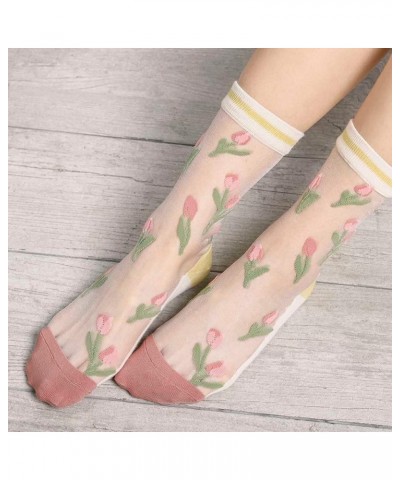 Women Sheer Sock Elastic See Through Socks Style10 $10.44 Socks