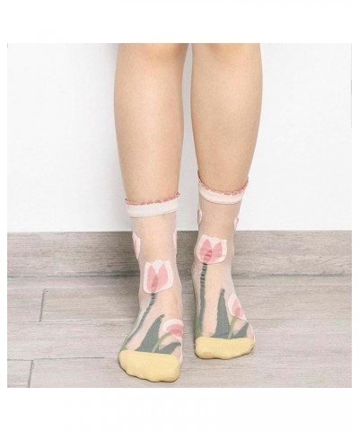 Women Sheer Sock Elastic See Through Socks Style10 $10.44 Socks