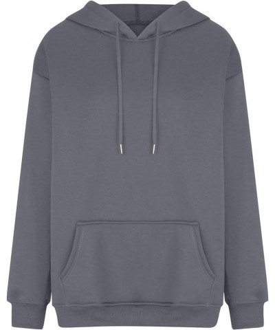 Womens Fall Sweatshirt 2023 Athletic Oversized Long Sleeve Drawstring Hoodies A-gray $7.49 Jackets