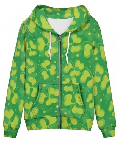 Women Long Sleeve Zip-Up Hoodie Jacket Sweatshirt Coat St Patricks Day 3 $21.42 Jackets