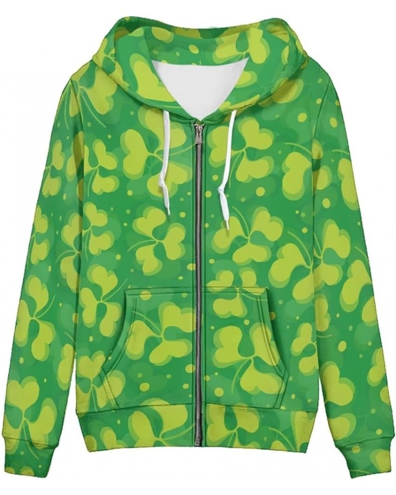 Women Long Sleeve Zip-Up Hoodie Jacket Sweatshirt Coat St Patricks Day 3 $21.42 Jackets