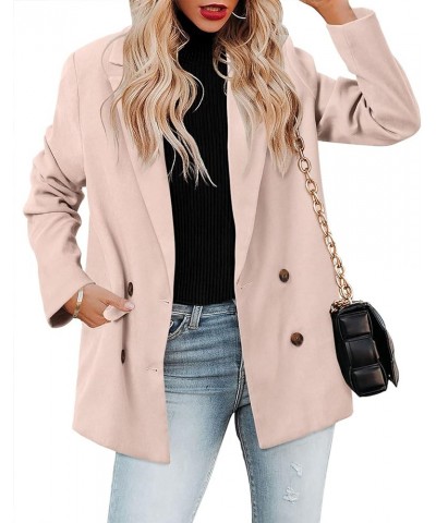 Womens Casual Blazer Jacket Long Sleeve Open Front Work Office Blazer Lapel Button Jacket 2-apricot $33.03 Blazers