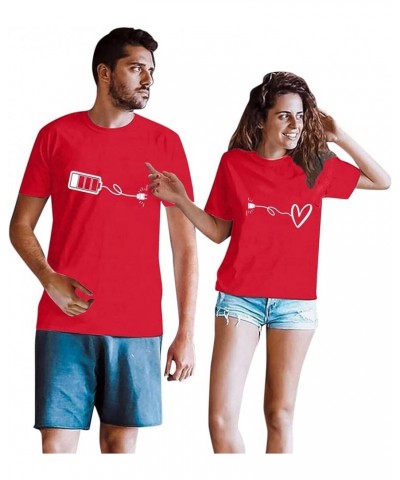 His and Hers Matching Shirts for Couples Casual Short Sleeve Love Printed Tee Shirts Looes Fit Matching T Shirts for Couples ...