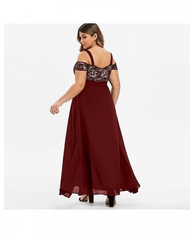 Winter Dresses for Women 2024 Formal,Women's Fashion Evening Party Sparkly Elegant Velvet Dresses A-wine $16.58 Dresses