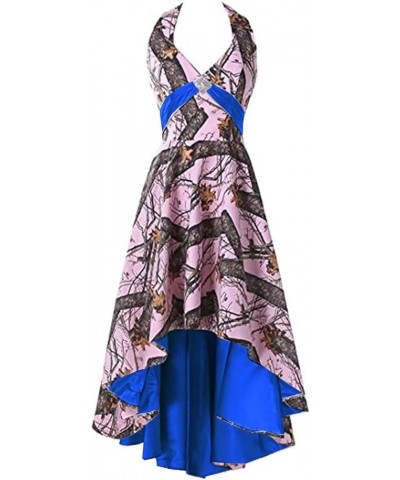 Women's Camouflage Prom Satin Wedding Bridal Dress E-blue $32.40 Dresses