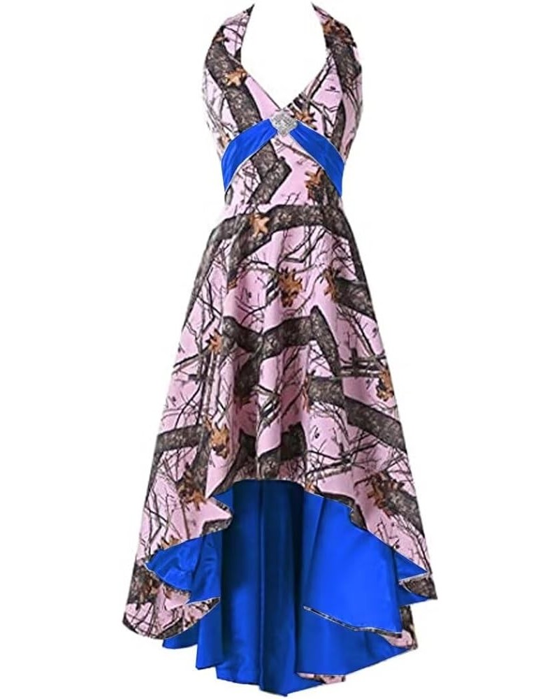 Women's Camouflage Prom Satin Wedding Bridal Dress E-blue $32.40 Dresses