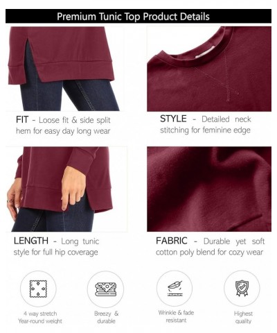 Womens Long Sleeve Tunic Tops for Leggings Casual Pullover Crew Neck Sweater for Fall, Winter, Everyday Loose Tops for Women ...