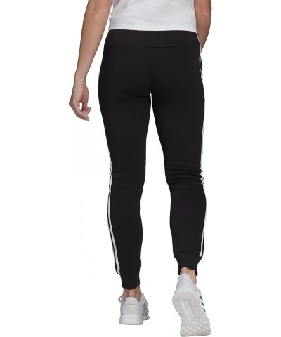 Women's Plus Size Essentials Fleece Tapered Cuff Pants Black/White $14.20 Pants